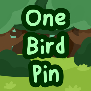 1" Wooden Bird Pin