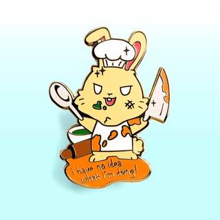 Enamel Pin Bunny Cook