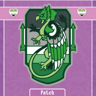 Aromantic Griffin Iron-on Patch