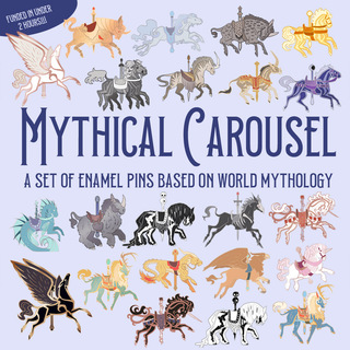 Mythical Carousel enamel pin
