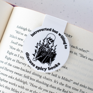 Willing to Discuss Spicy Books - Magnetic Bookmark