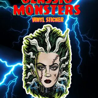 Bride of Frankenstein 5x3 die cut vinyl