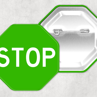 Green Stop Sign Button