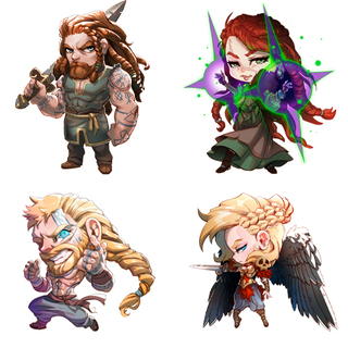 Sticker Pack: Valkyrie Lost Chibis