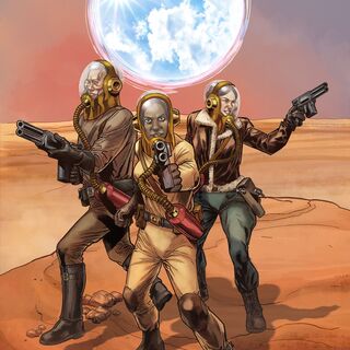 An A3 print of Gary Erskine's virgin cover for First Men on Mars #1