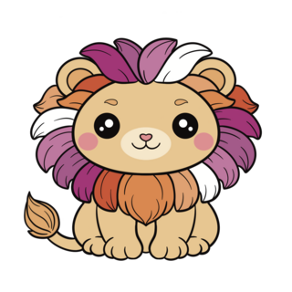 Lesbian Lion Pin
