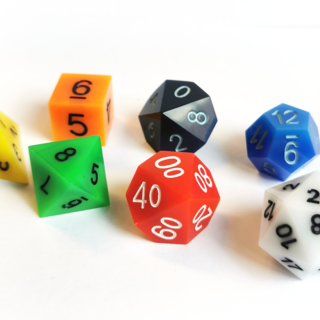 Retro Dice Set + bag