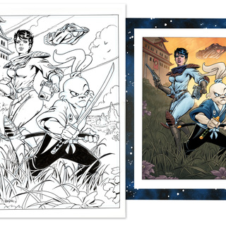 TREKKER/USAGI YOBIMBO ORIGINAL ART BCC 2013
