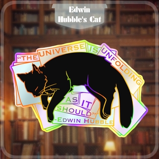 Edwin Hubble's Cat Sticker