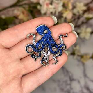 Starry Octopus Enamel Pin