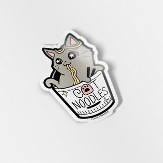 Vinyl Sticker Cat (Cup) Noodles