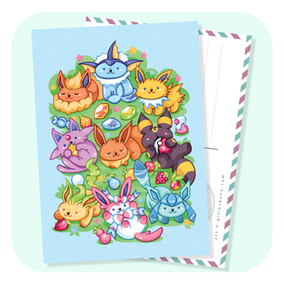 Pokemon Eevee Atsume Postcard