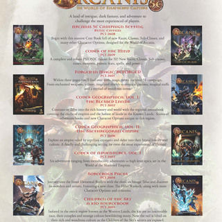 Arcanis 5E Entire Line PDFs