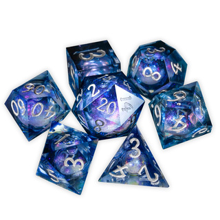 Void Dice: Sharp-Edge, Liquid Core, Set of 7
