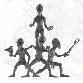 Roswell Alien Grey Set of 4