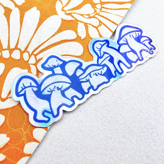 "Baby Shroomie Trail" - Holographic Sticker