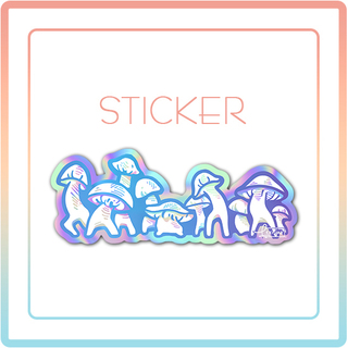 "Baby Shroomie Trail" - Holographic Sticker