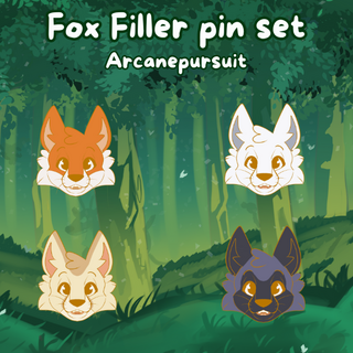 Full set fox mini pins