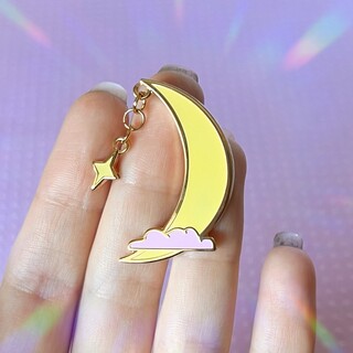 Crescent Moon Enamel Pin