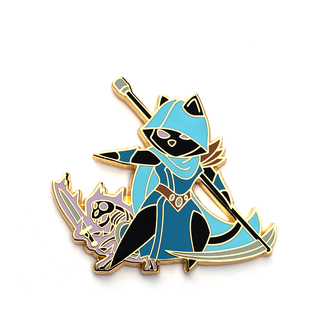 Cat Necromancer Pin