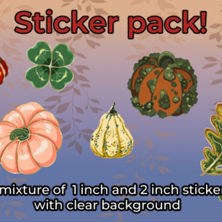 gourds and leaves sticker pack
