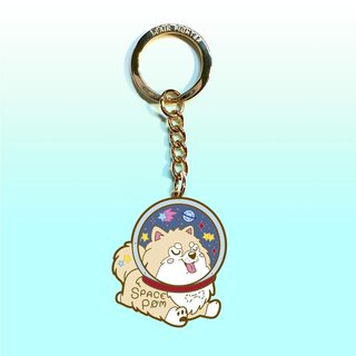 Keychain Space Pom Pomeranian