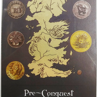 5"x7" Coin Map of Westeros - Clear Acrylic and a Color Print with 6 Pre-Conquest Coins