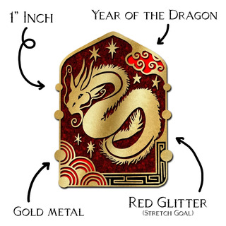 Year of the dragon - Gilded pin