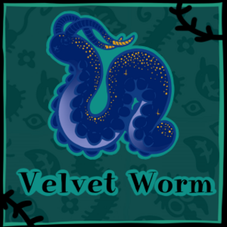 Velvet Worm Enamel Pin