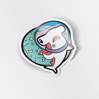 Vinyl Sticker Hammerhead Space Shark