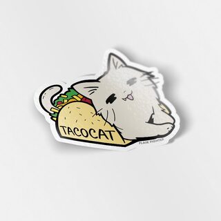 Vinyl Sticker Taco Cat