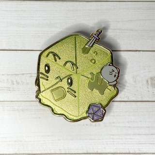 Gelatinous Cube Kitty B Grade Hard Enamel Pin