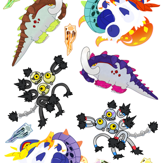 B OR C GRADE Paradox Pokemon Sticker Sheet