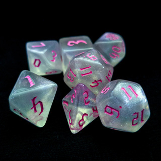 Glacier Blue & Pink  Dice Set