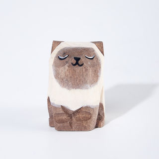 Domi Carved Wooden Cat