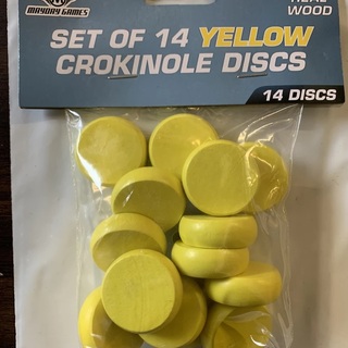 Crokinole Discs (14 Yellow Discs)
