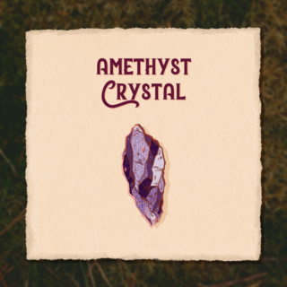 Amethyst Crystal Pin