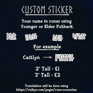 Custom Rune Name Sticker