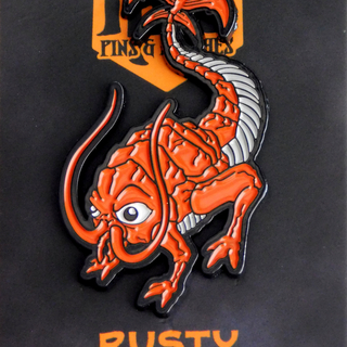 Rusty enamel pin