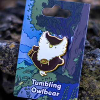 Tumbling Owlbear Pin (002)