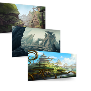 MythFall Concept Art Print Set