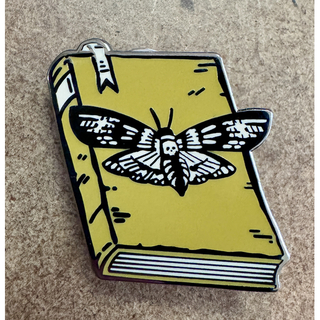 Death's-head Book enamel pin