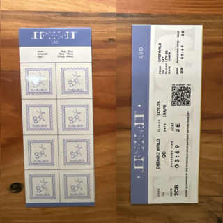 LSD Boarding Pass Sticker Sheet