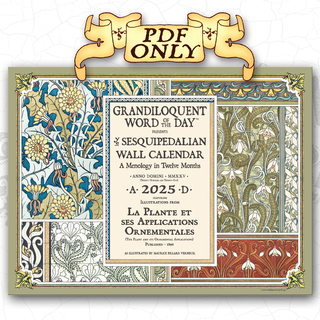 PDF - Grandiloquent Word of the Day 2025 Wall Calendar (not printed)*