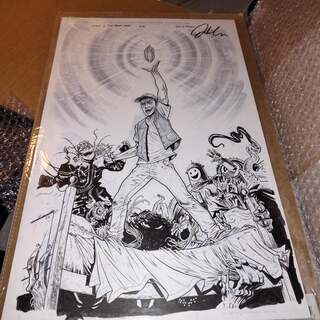 Marvel Artist Justin Mason's original, autographed, 11x17 Bristol board, pencil and inked, Ernest & the Dream Stone cover!