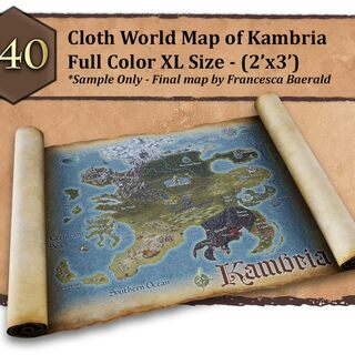 Cloth World Map of Cambria