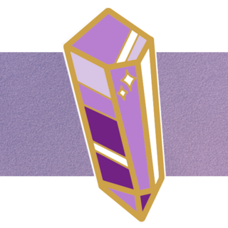 Purple Crystal Mini Pin