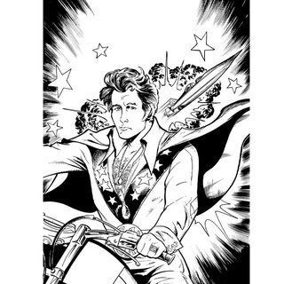 Hand Drawn/Inked Art from EVEL KNIEVEL