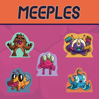 Dice Space Character Meeples
