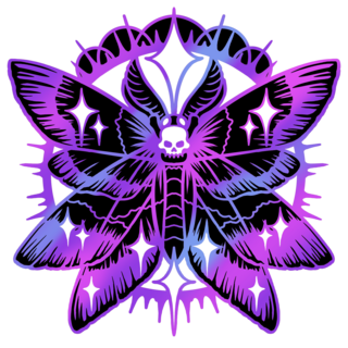 Rainbow Celestial Moth Enamel Pin